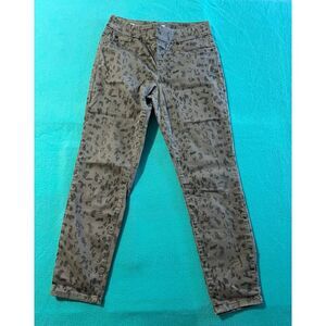 Tribal Audrey Women Sz 4 Jeggings Jeans Pants‎ Mid Rise Ankle Leopard Pull On